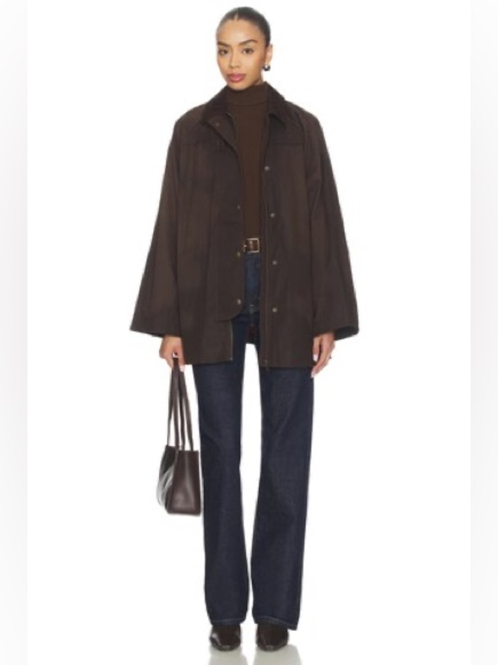 Tularosa Riley Waxed Canvas Barn Jacket in Espresso Brown - Picture 5 of 11